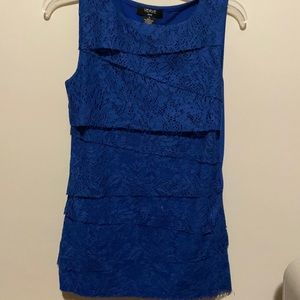 Small VERVE blue sleeveless shirt